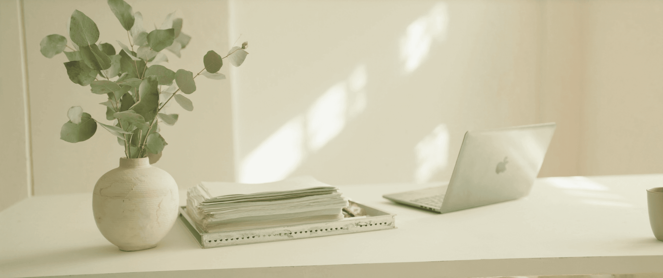 Warm desk still-life